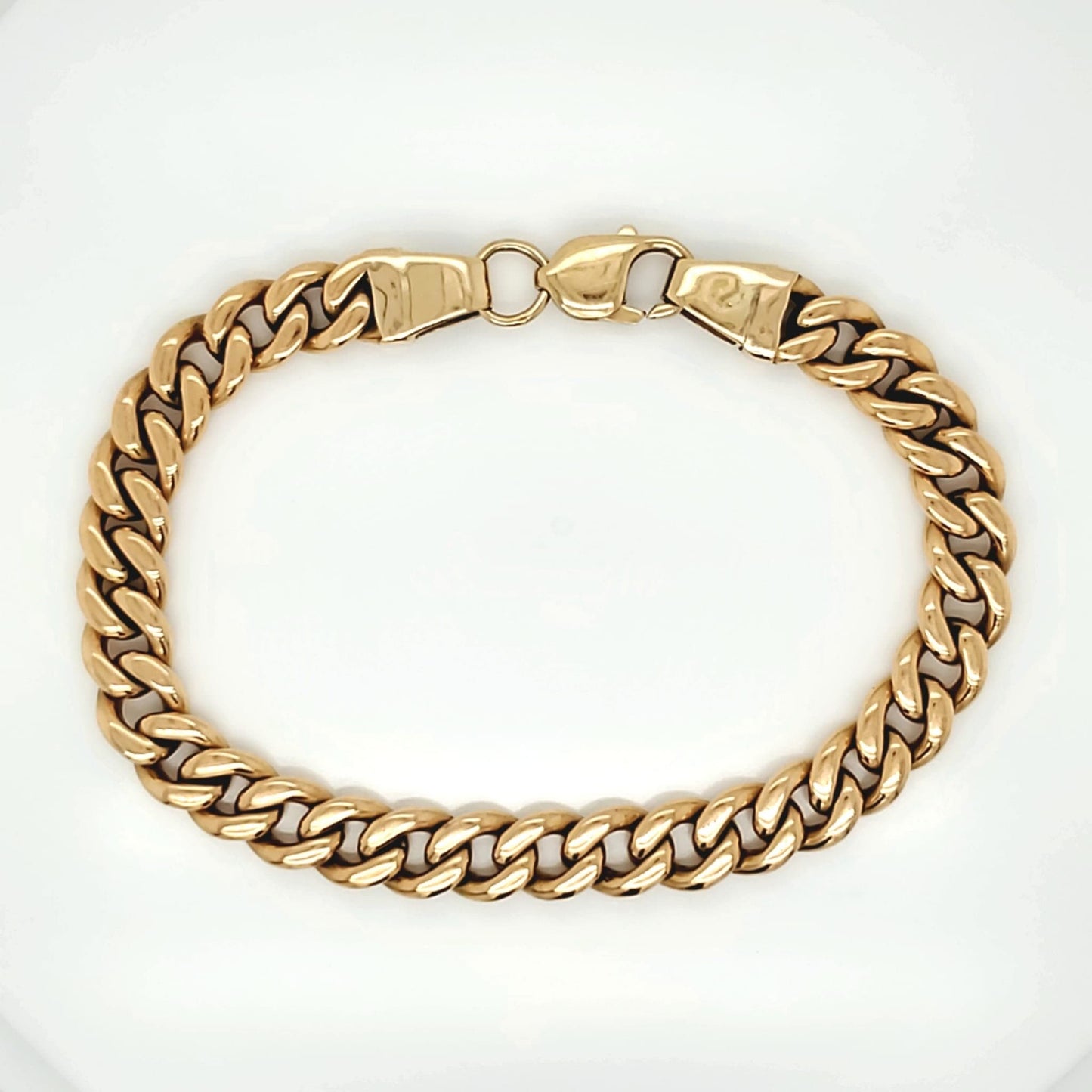 Cuban Link Classic Bracelet Solid 14KT Yellow Gold - Pre-owned