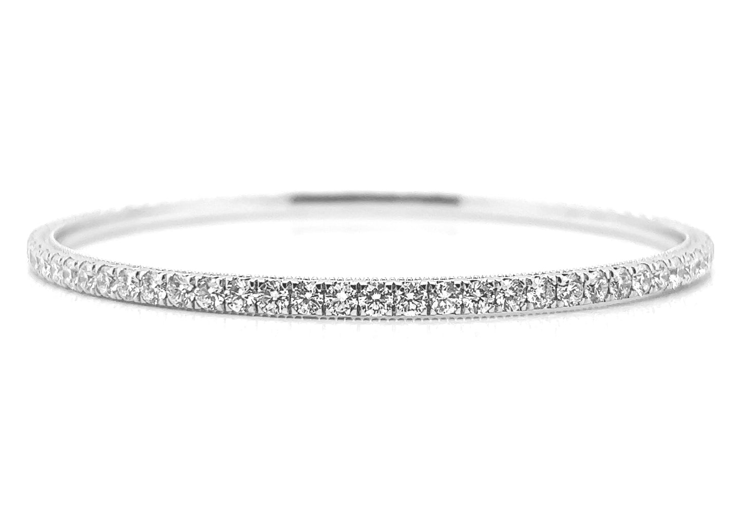 Gold Bangle with Natural Diamonds