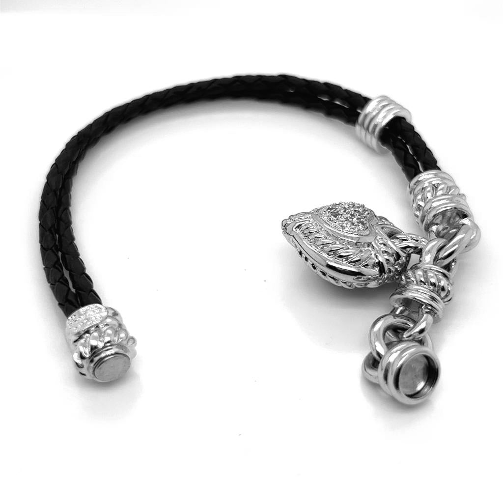 Judith Ripka Magnetic Heart Accent Sterling Silver Bracelet - Pre-owned
