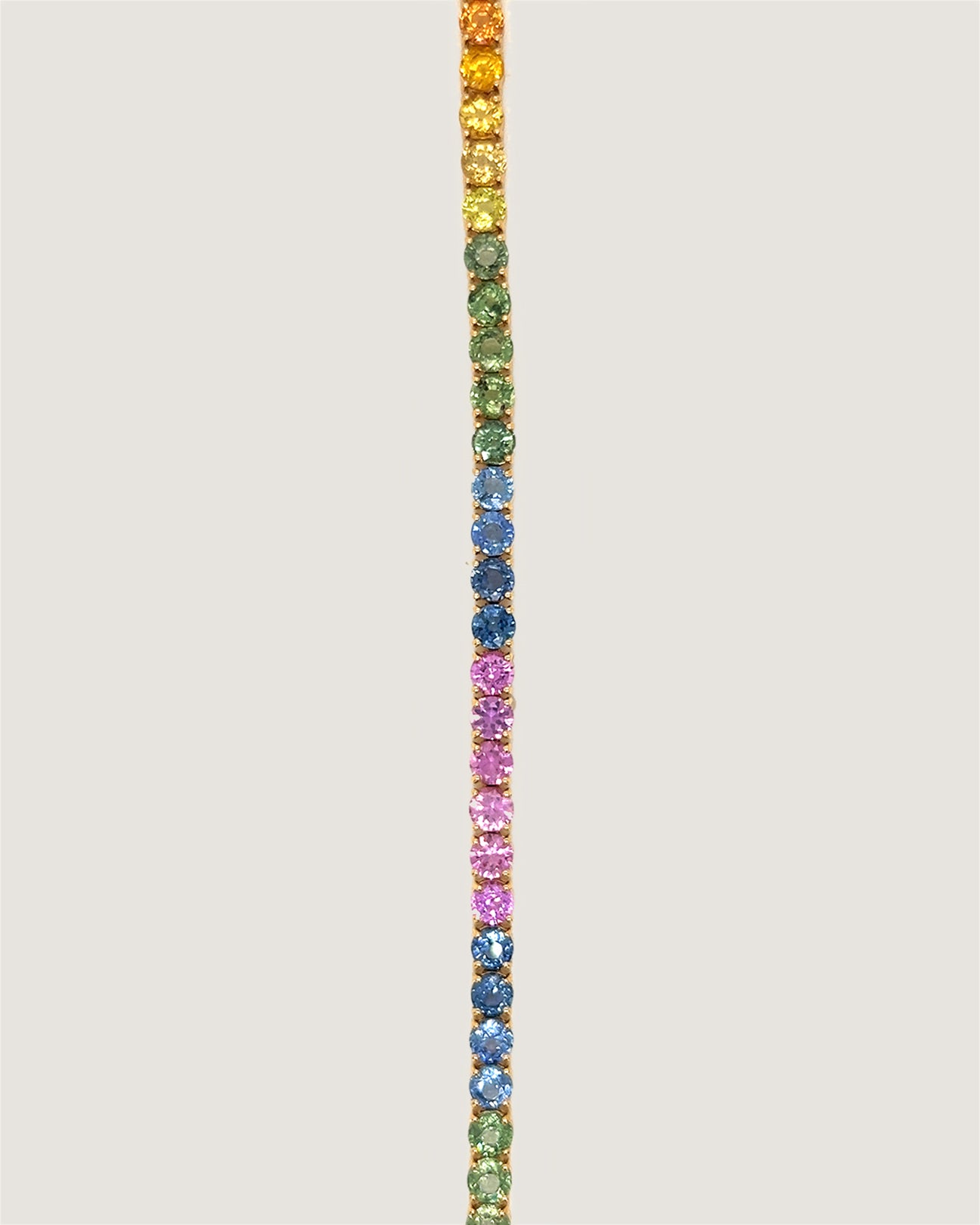 Vibrant Horizon Rainbow Sapphire Bracelet
