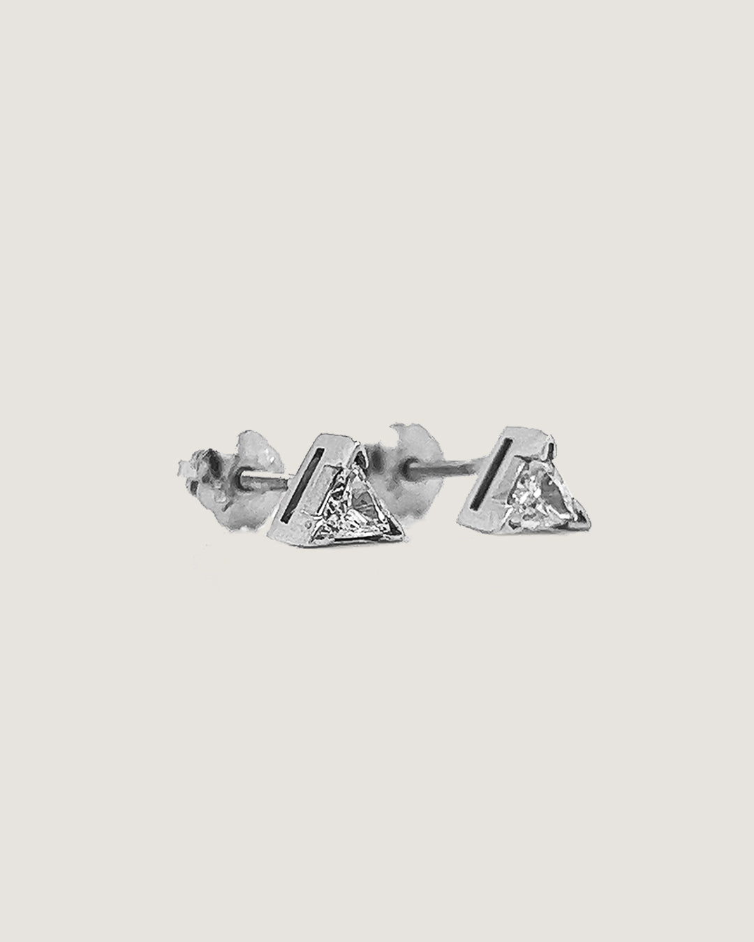 Trinity Trilliant Dainty Diamond Stud Earrings
