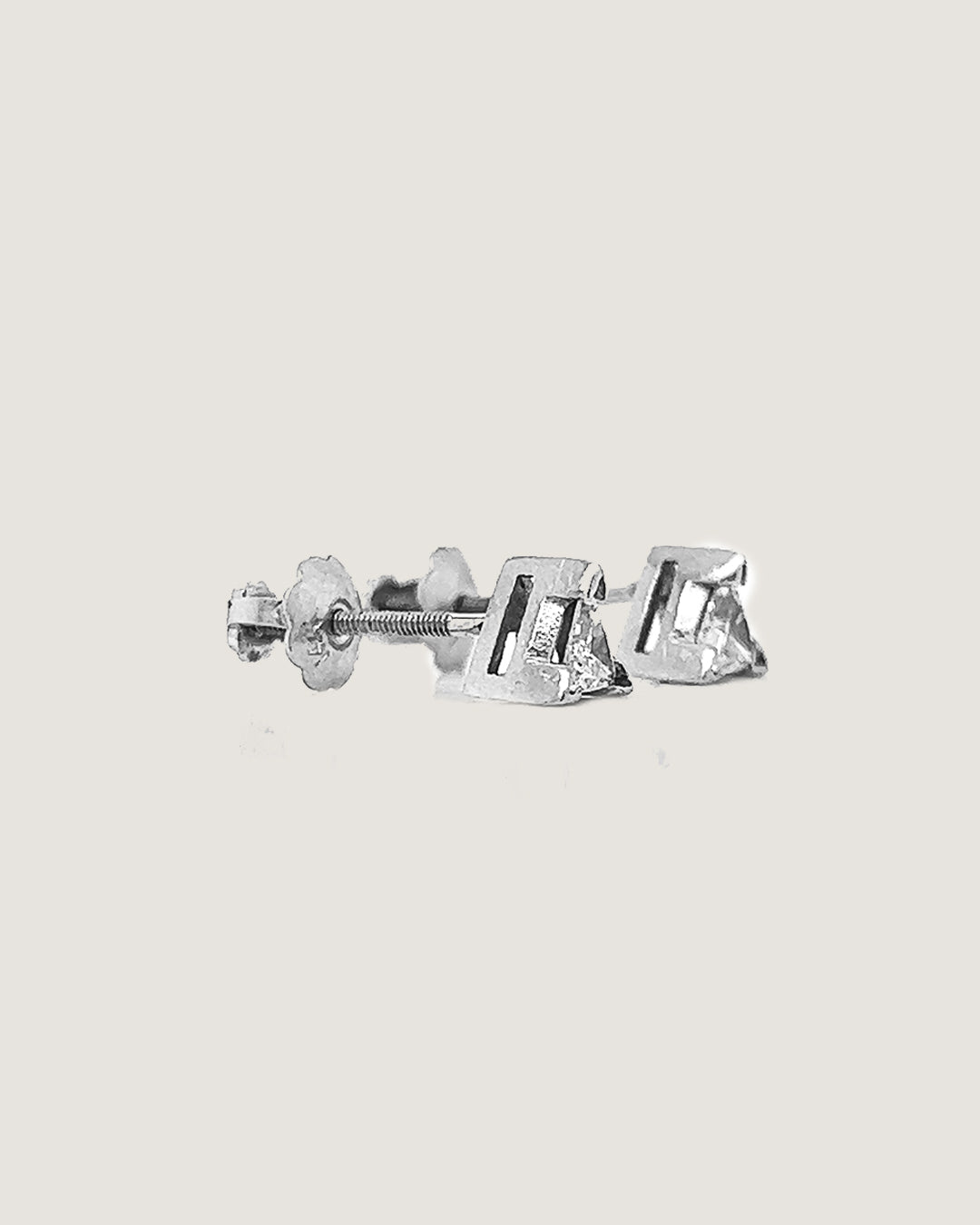 Trinity Trilliant Dainty Diamond Stud Earrings