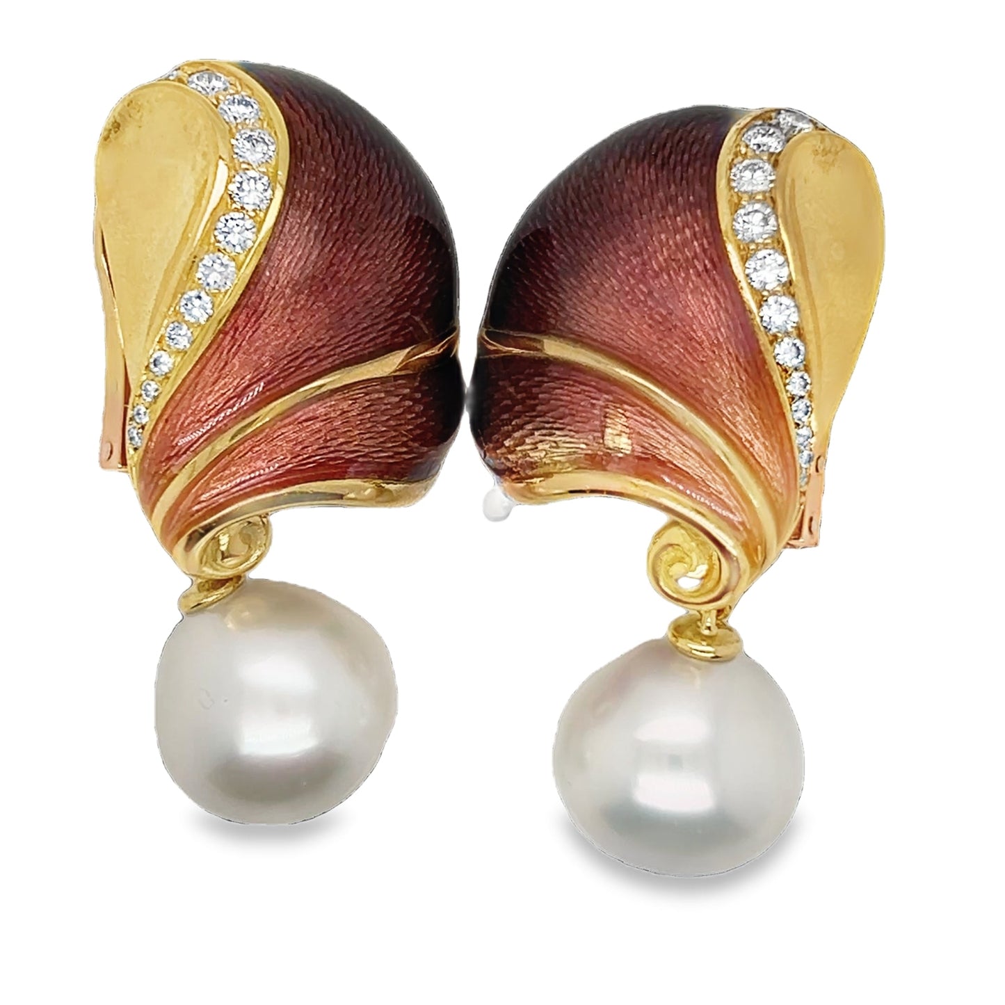 De Vroomen Designer-Inspired Cocktail Earrings, in Yellow Gold - Pre-owned