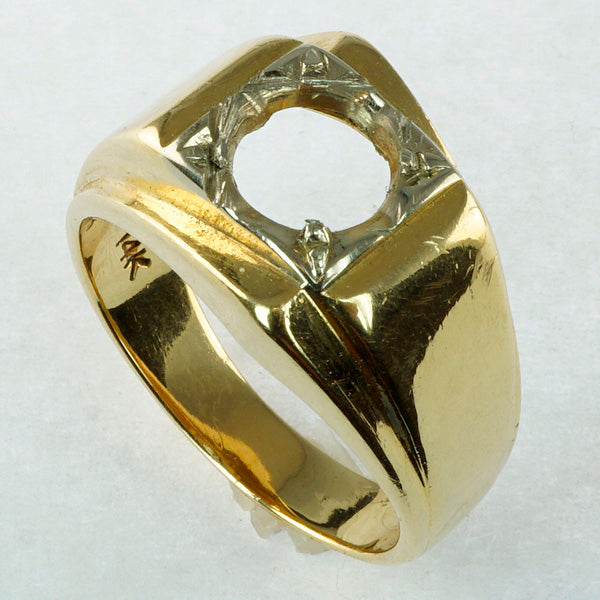 Semi Mount Yellow Gold Ring - Pre-owned