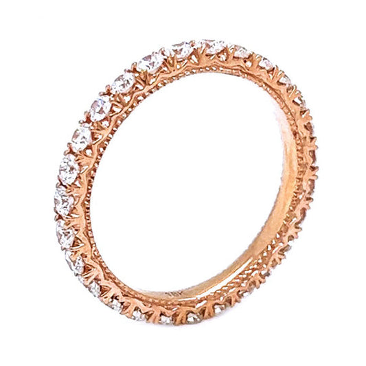 0.47 ct.t.w. Natural Diamond French Pavé Eternity Band Ring, in Rose Gold