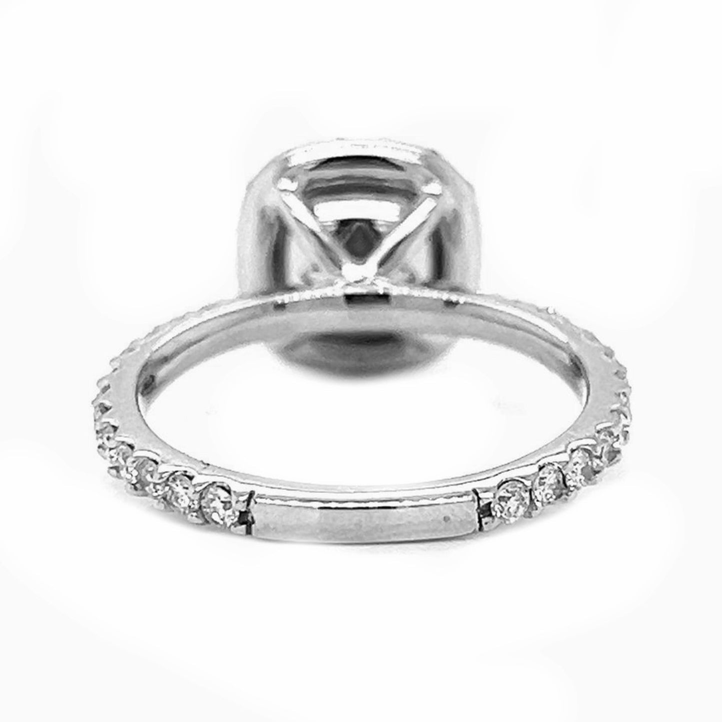 Natural Fancy Yellow Diamond Halo Bridal Ring, in White Gold