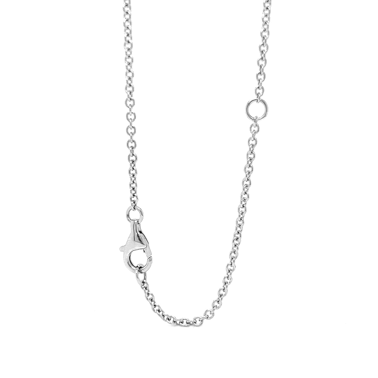 Adjustable Chain Necklace in White Gold