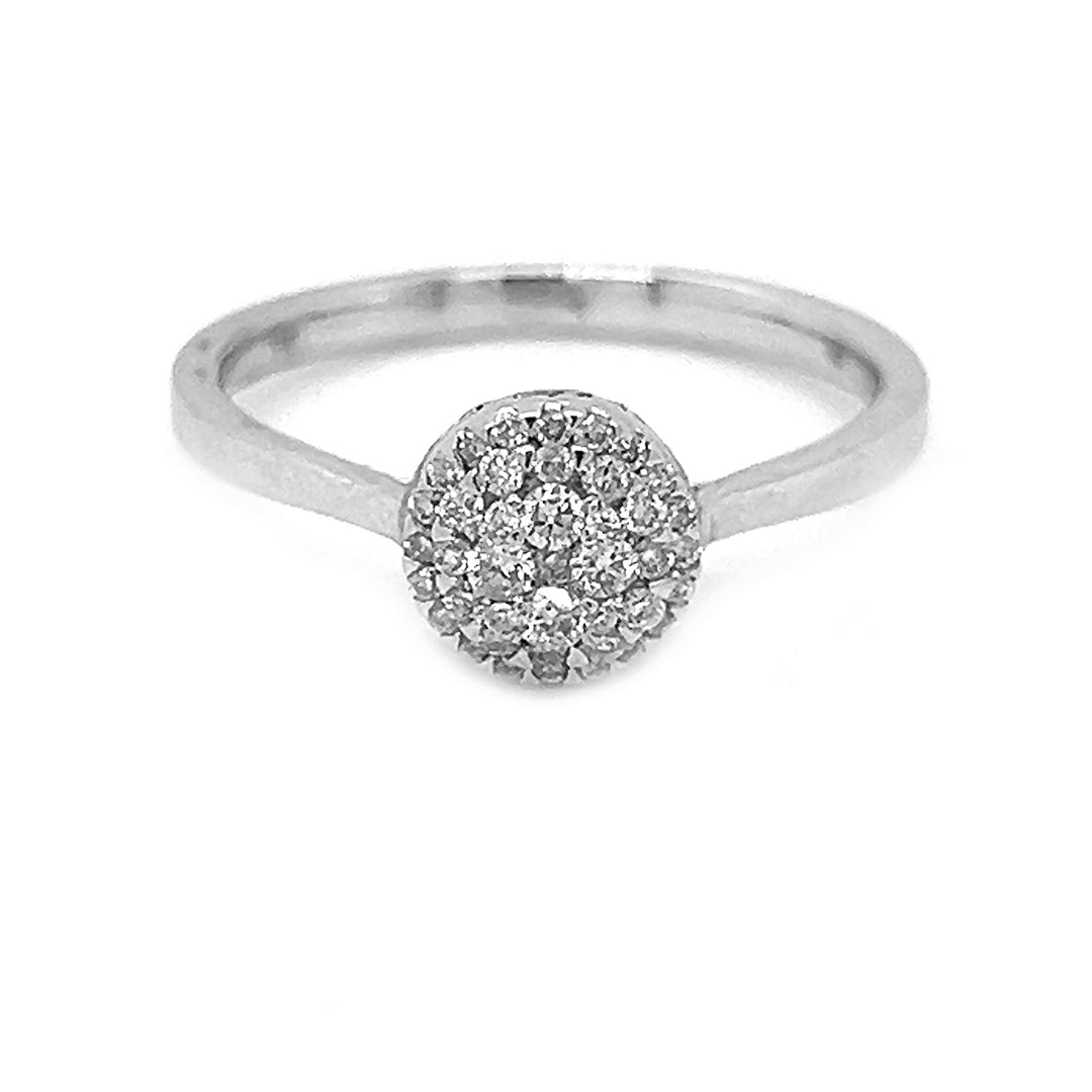 Natural Diamonds Illusion Promise Ring, in White Gold