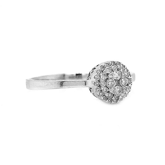 Natural Diamonds Illusion Promise Ring, in White Gold