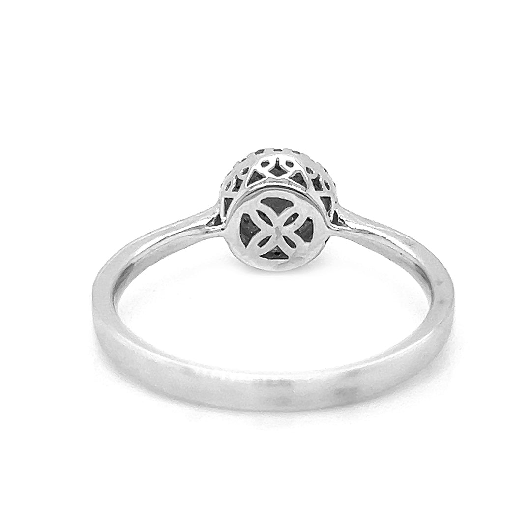 Natural Diamonds Illusion Promise Ring, in White Gold