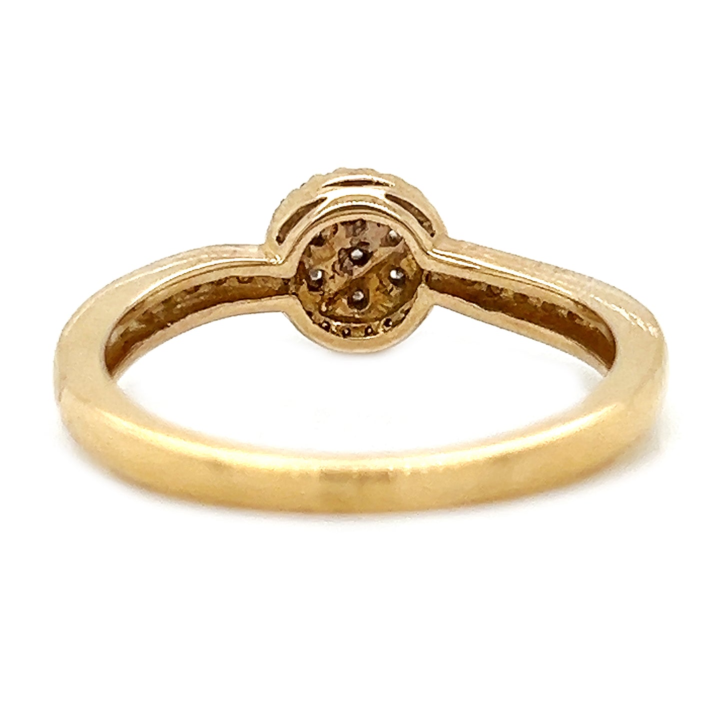 Natural Diamonds Illusion Promise Ring, in Yellow Gold
