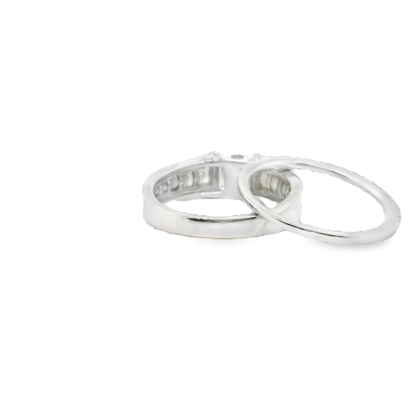 Natural Pear Shaped Diamond Natalie K. Bridal Ring, in White Gold
