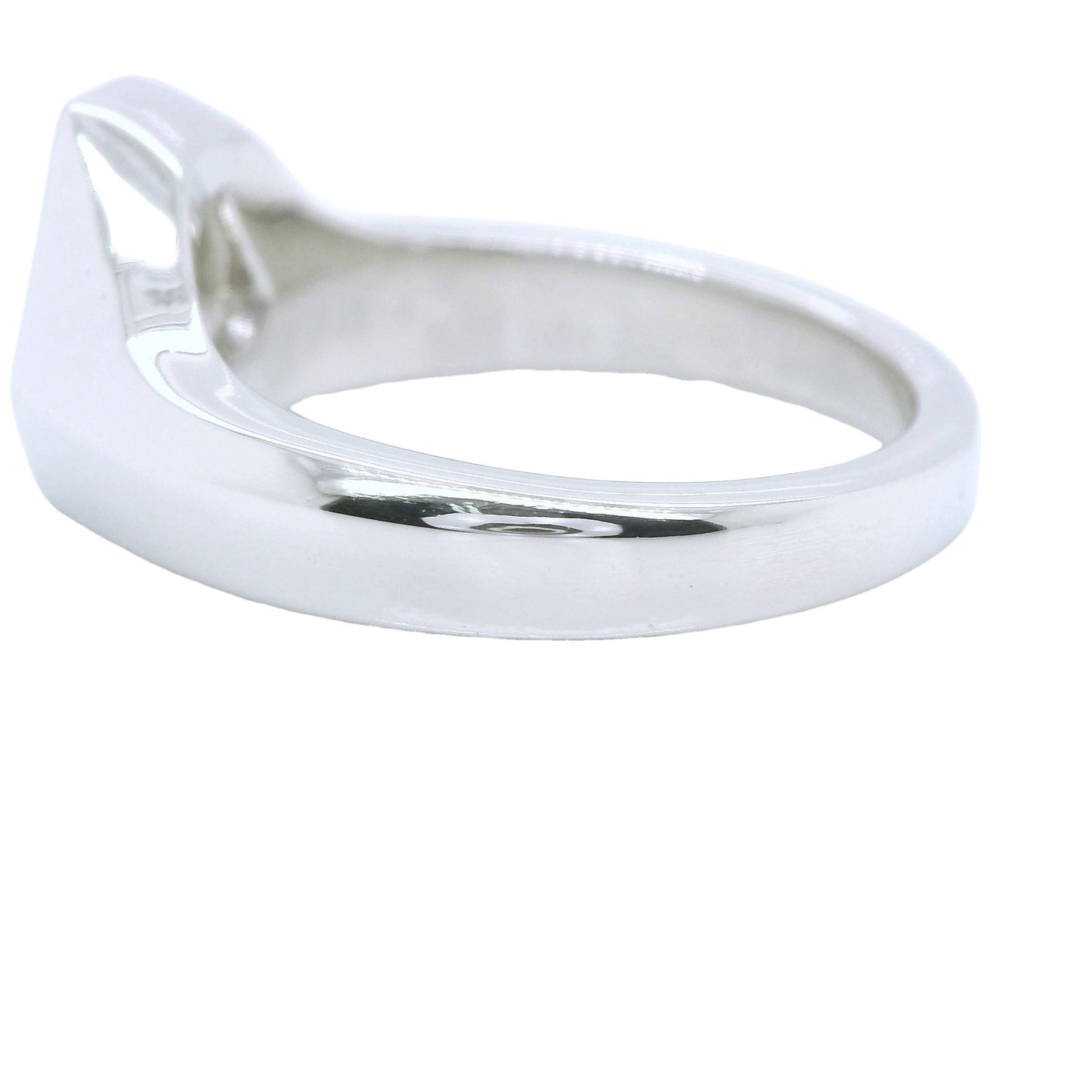 Natural Triangle Diamond Superman Solitaire Platinum Ring