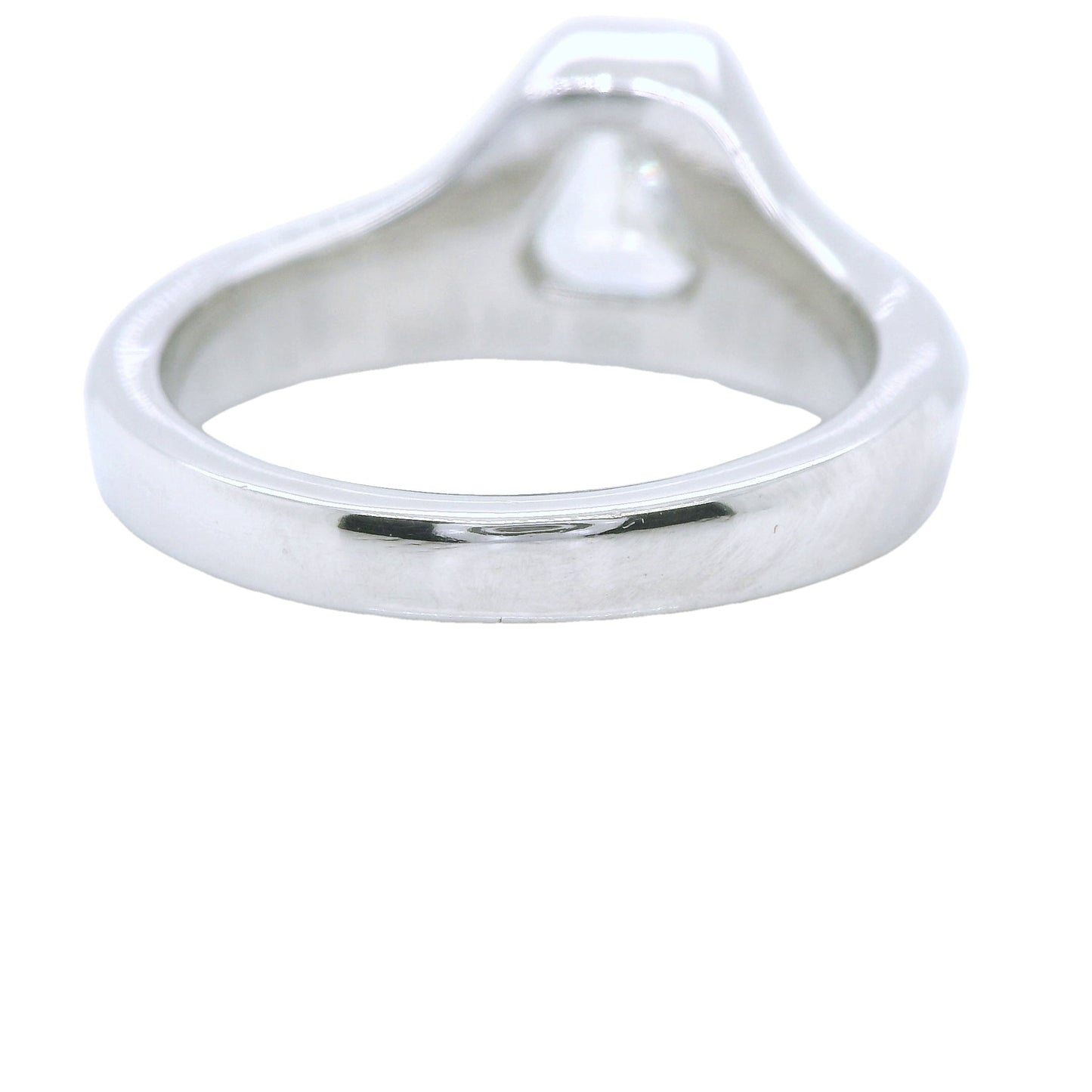 Natural Triangle Diamond Superman Solitaire Platinum Ring
