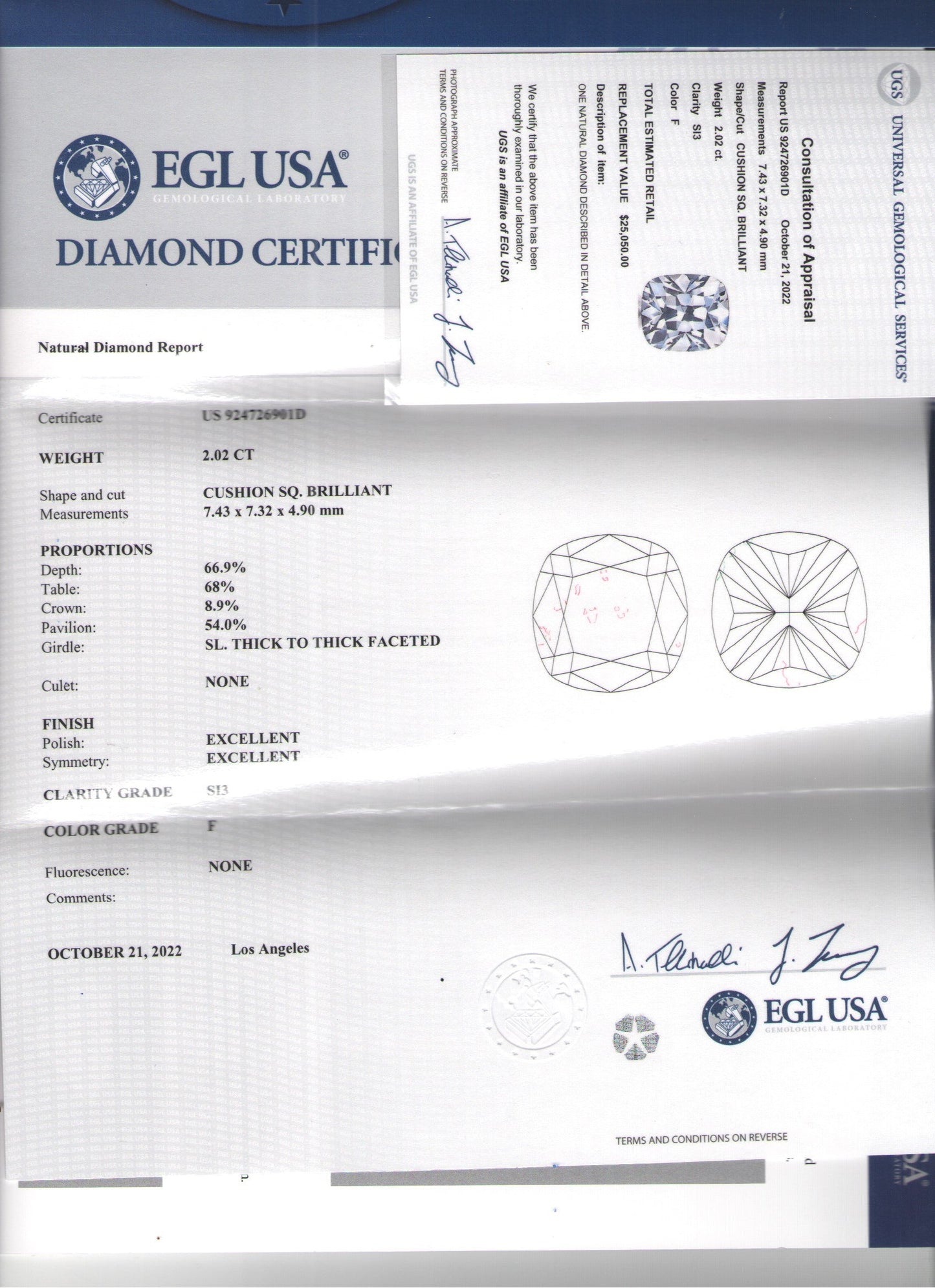 Natural Cushion Cut Diamond and Rubies Bridal Cocktail Ring, in White Gold