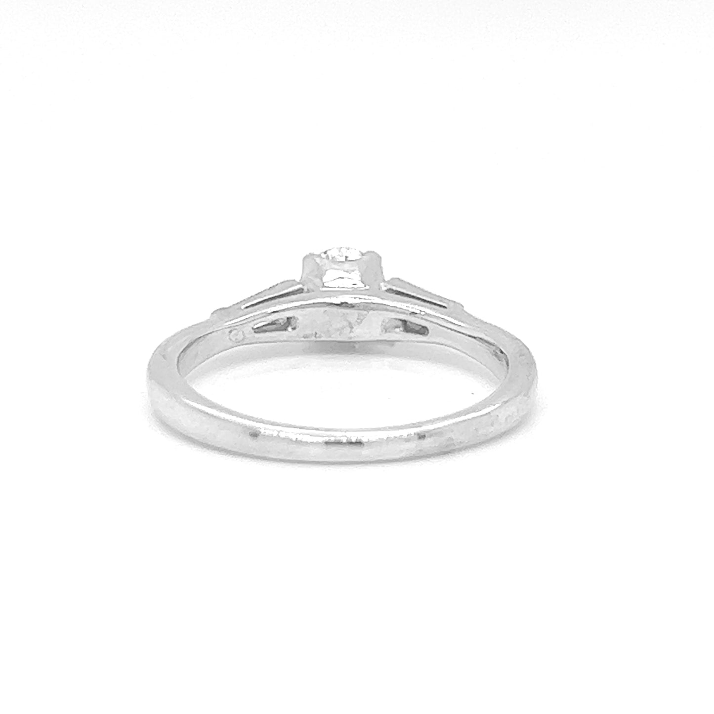 Natural Diamond Solitaire Bridal 3 Stone Ring, in Yellow Gold - Pre-owned