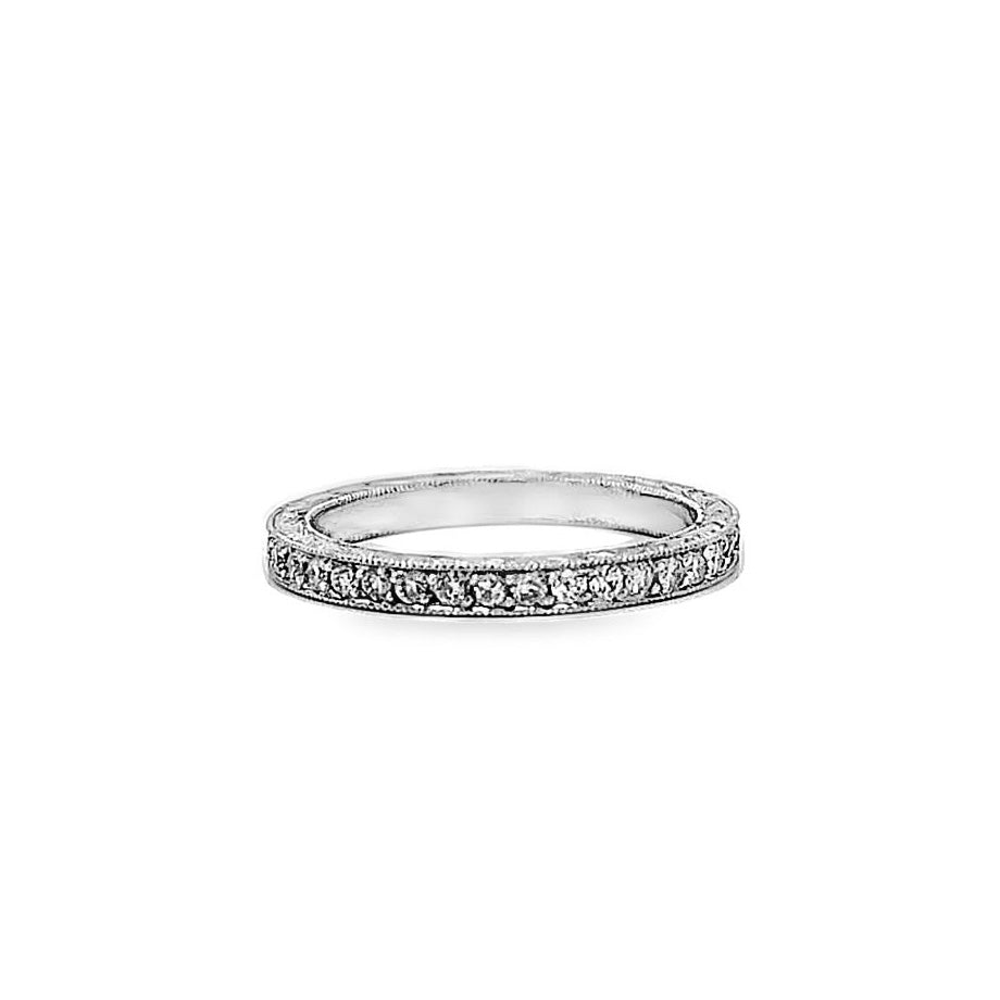 Natural Diamond Eternity Band Platinum Ring - Pre-owned