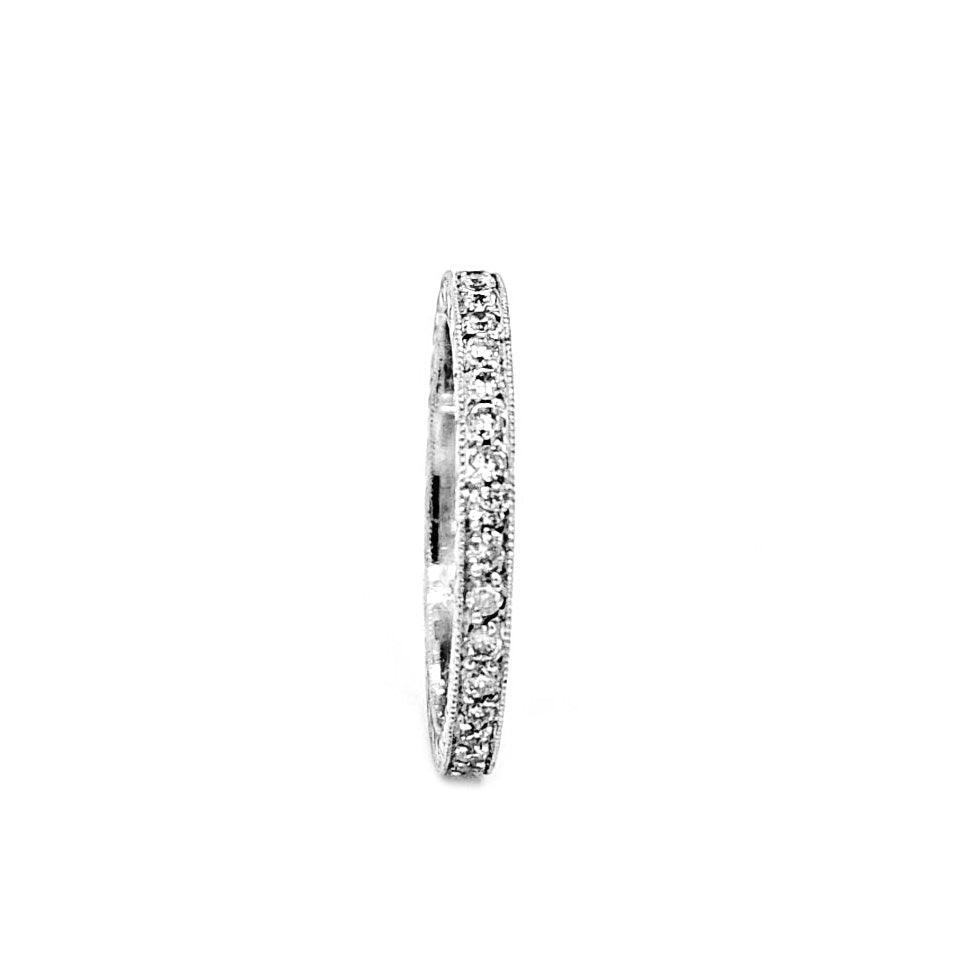 Natural Diamond Eternity Band Platinum Ring - Pre-owned