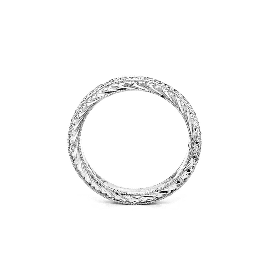 Natural Diamond Eternity Band Platinum Ring - Pre-owned