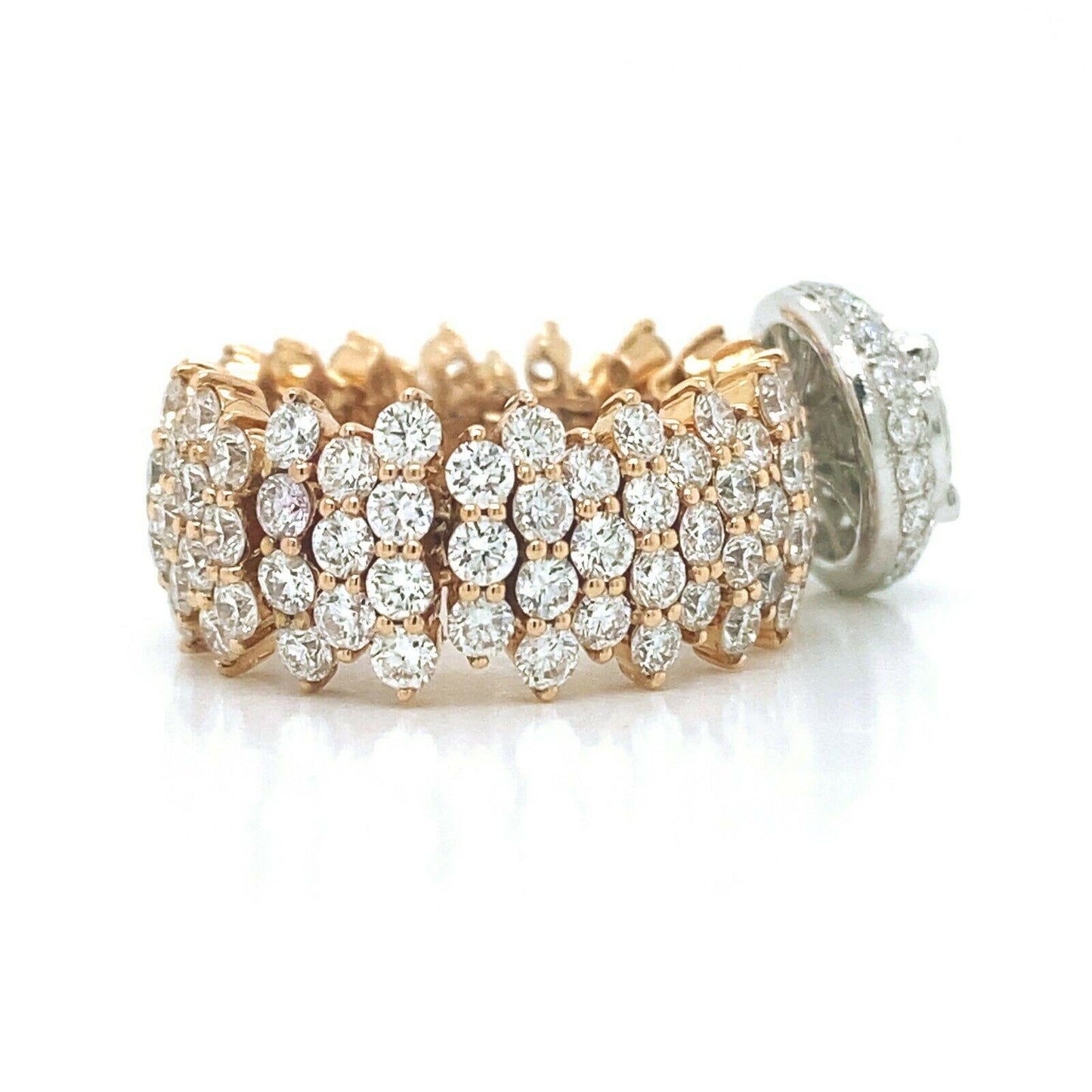 4.40 ct. Natural Diamond Illusion set Cocktail Bridal Ring, in Yellow Gold