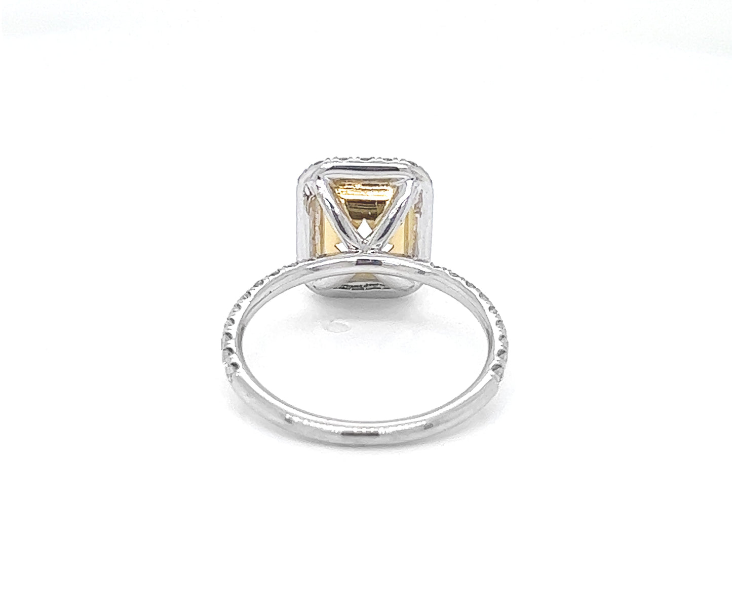 Semi-Mount Fits 8.7 X 6.6 mm with Natural Diamond Halo Ring, in White Gold