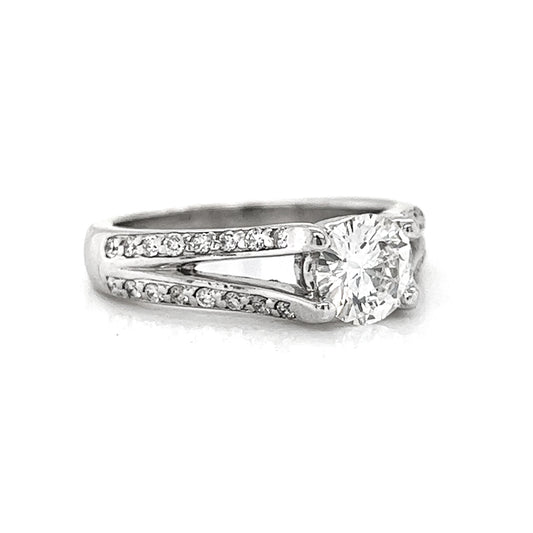 Natural Diamond Bridal Ring, in White Gold- Pre-owned