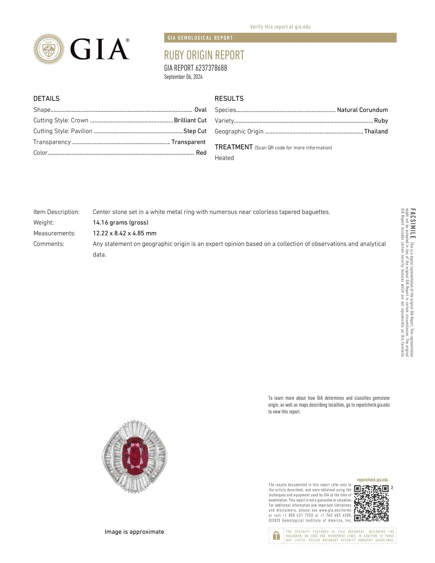 Natural Mined Red Ruby Diamond Cluster Halo Cocktail Ring GIA