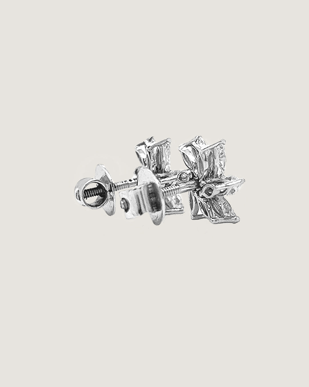 Mia Marquise Diamond Floral Earring Studs