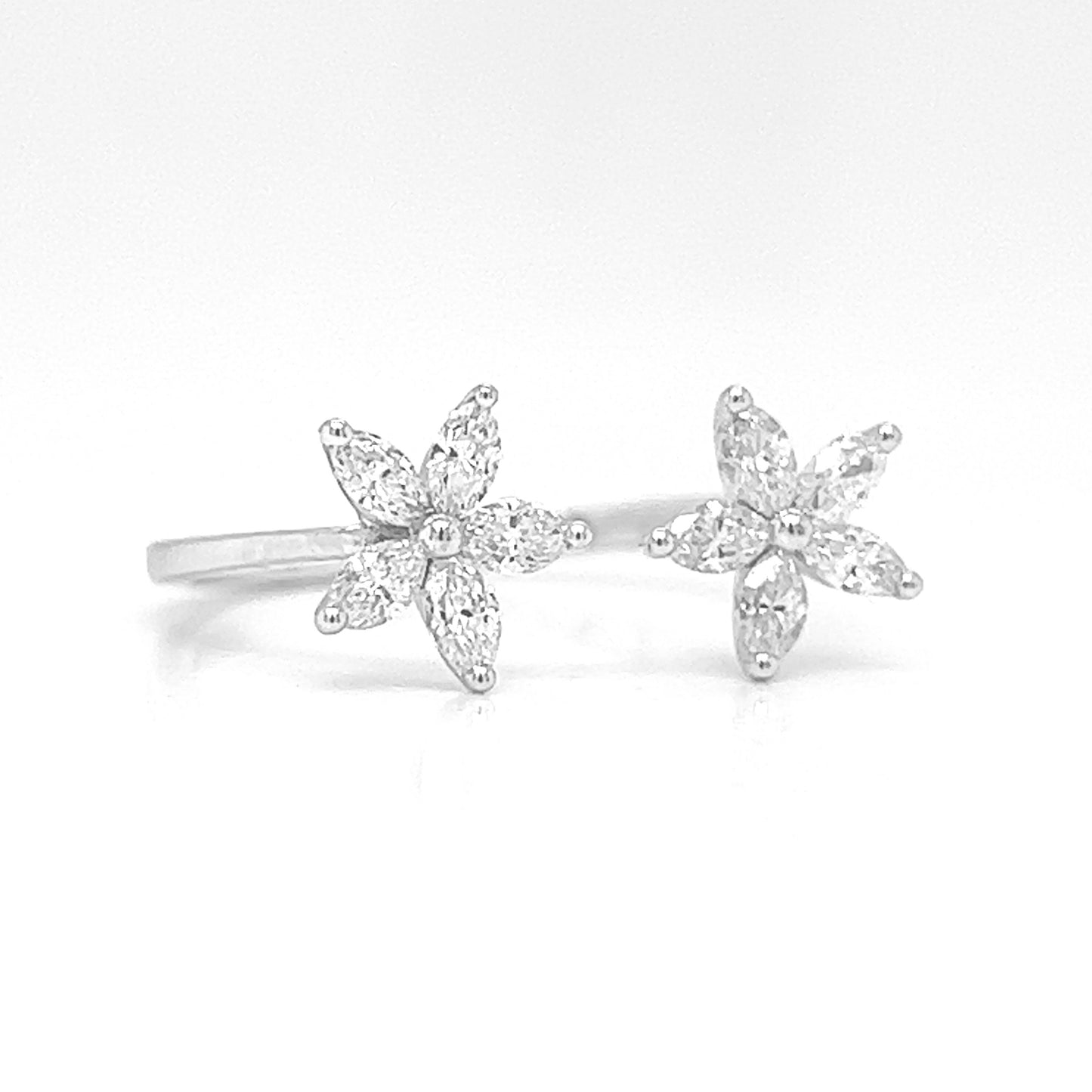 Natural Diamonds Bypass Promise Ring, in White Gold