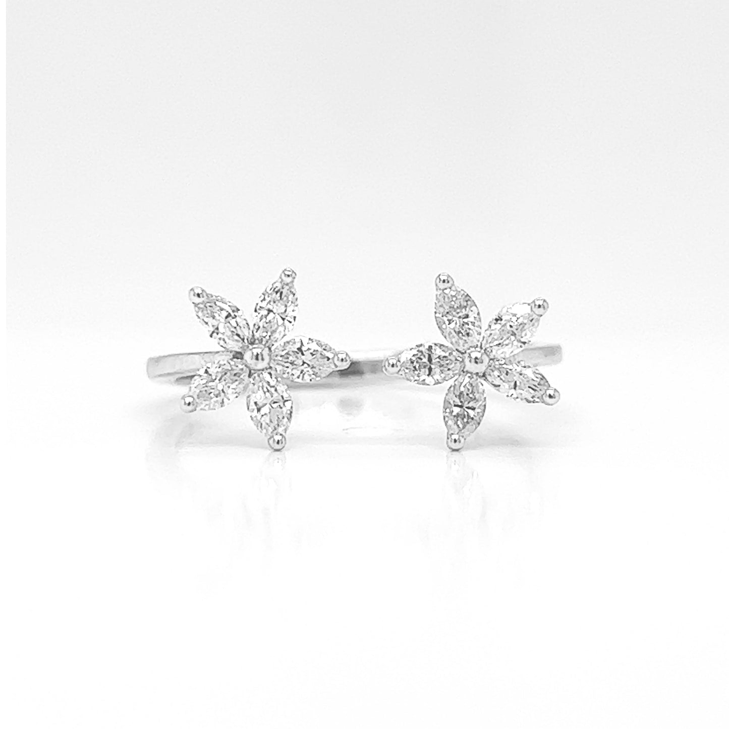 Natural Diamonds Bypass Promise Ring, in White Gold