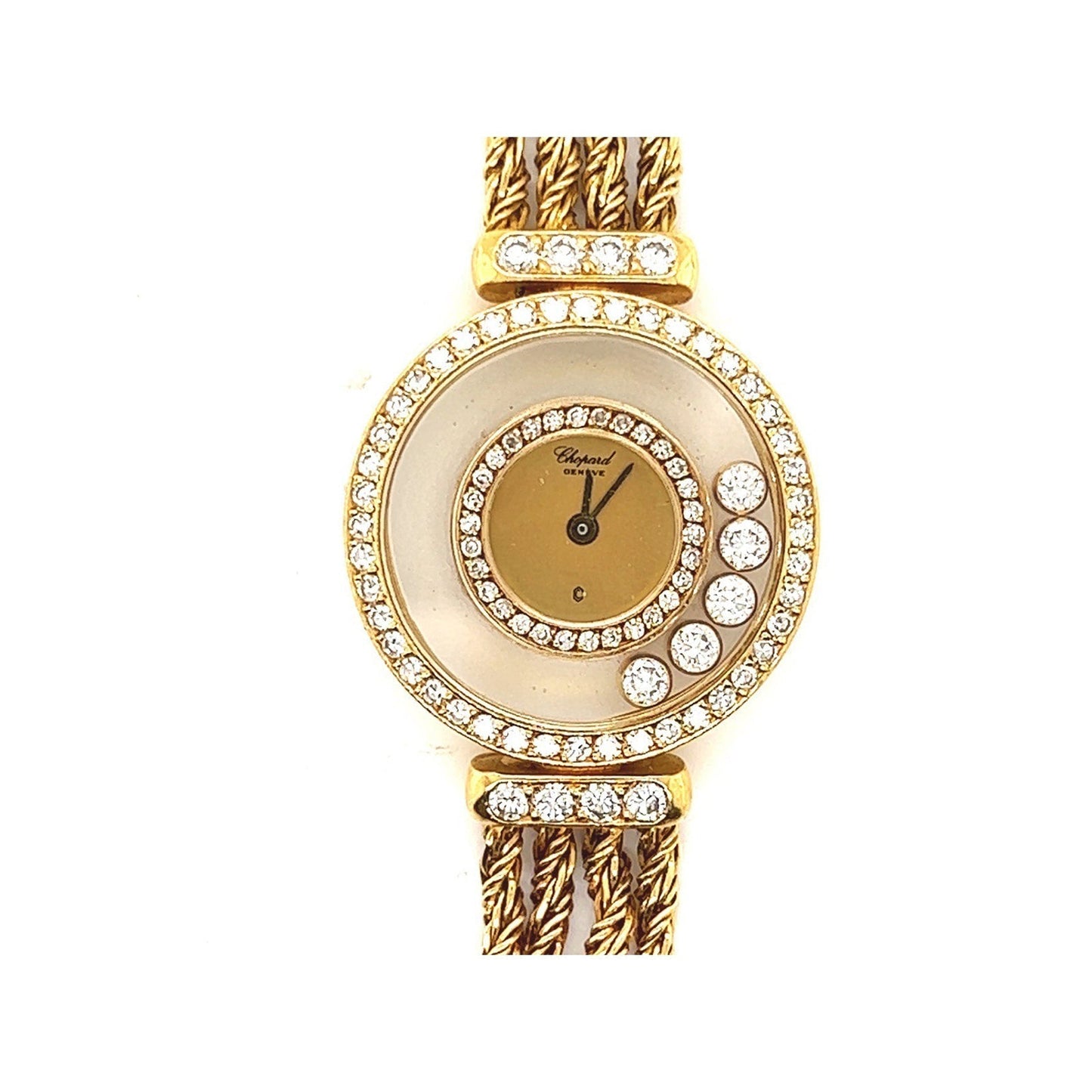 Chopard Happy Diamond 18K Yellow Gold Quartz Watch – Pre-owned