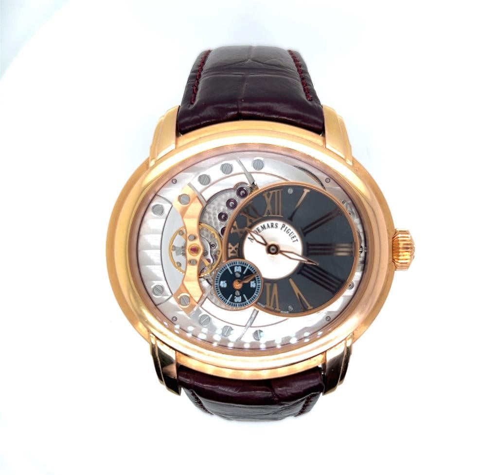 Audemars Piguet Millenary 4101 18K Rose Gold Skeleton Watch – Pre-owned
