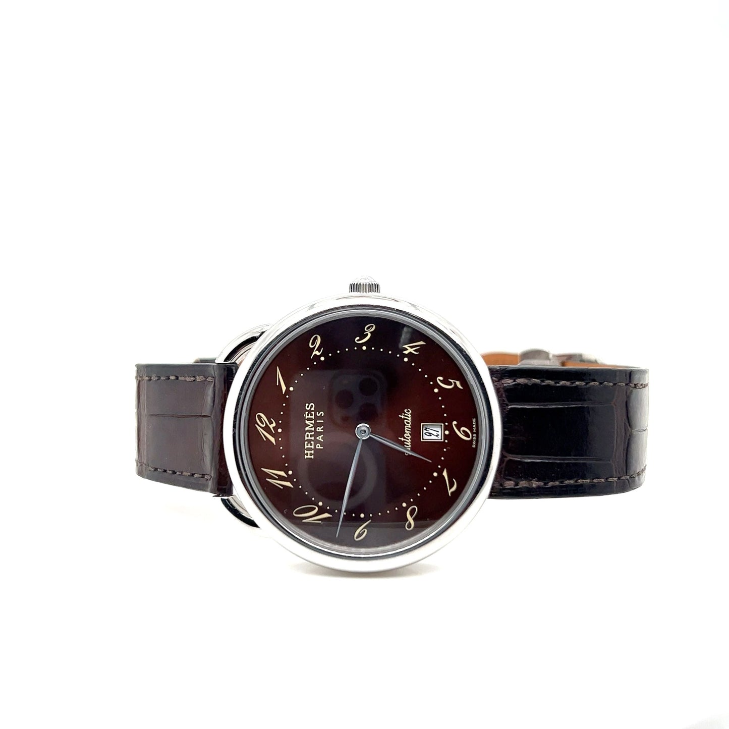 Hermes Arceau AR4.810 Brown Dial 41mm Automatic Watch – Pre-owned