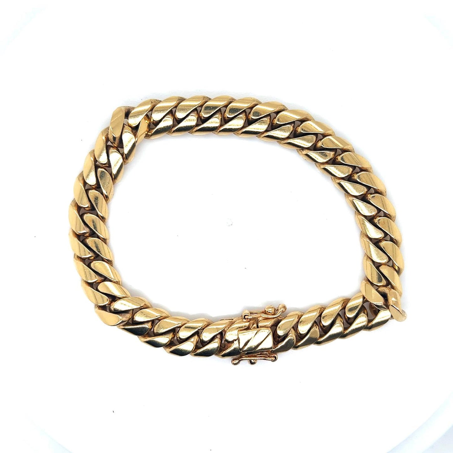 Cuban Solid Gold Bracelet Yellow Gold