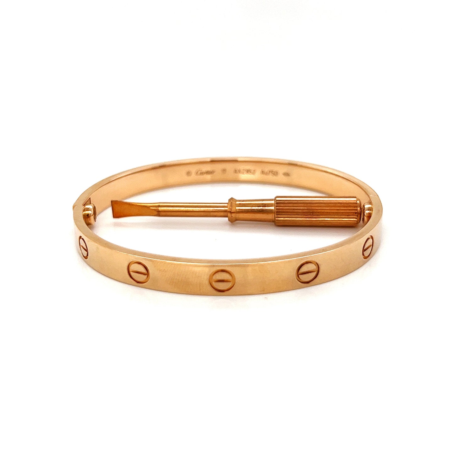Cartier Love Bracelet 17' 18KT Rose Gold Box and Papers