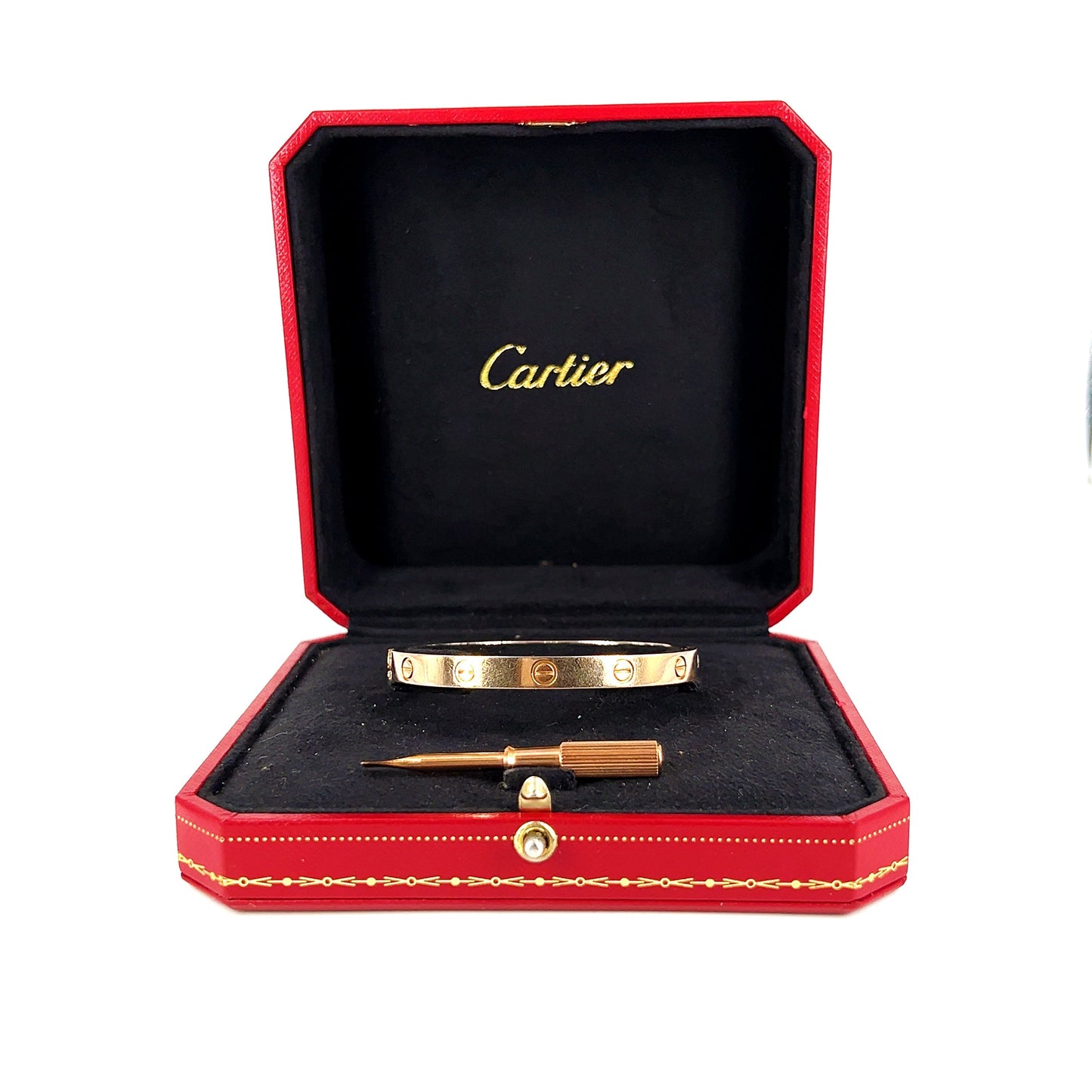 Cartier Love Bracelet 17' 18KT Rose Gold Box and Papers