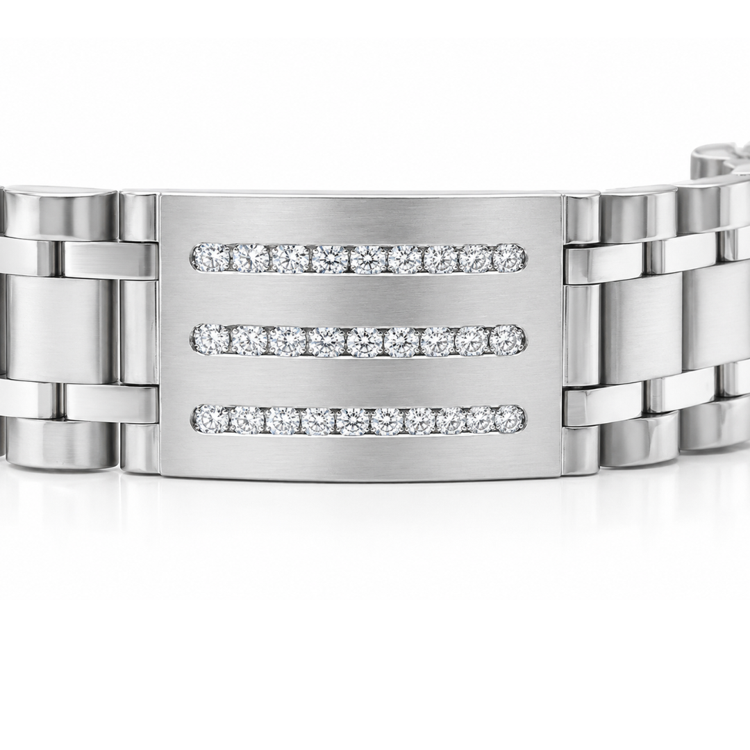 Rolex Design Cocktail Bracelet with 2.75 cttw. Natural Diamonds, in White Gold - Pre-owned close up
