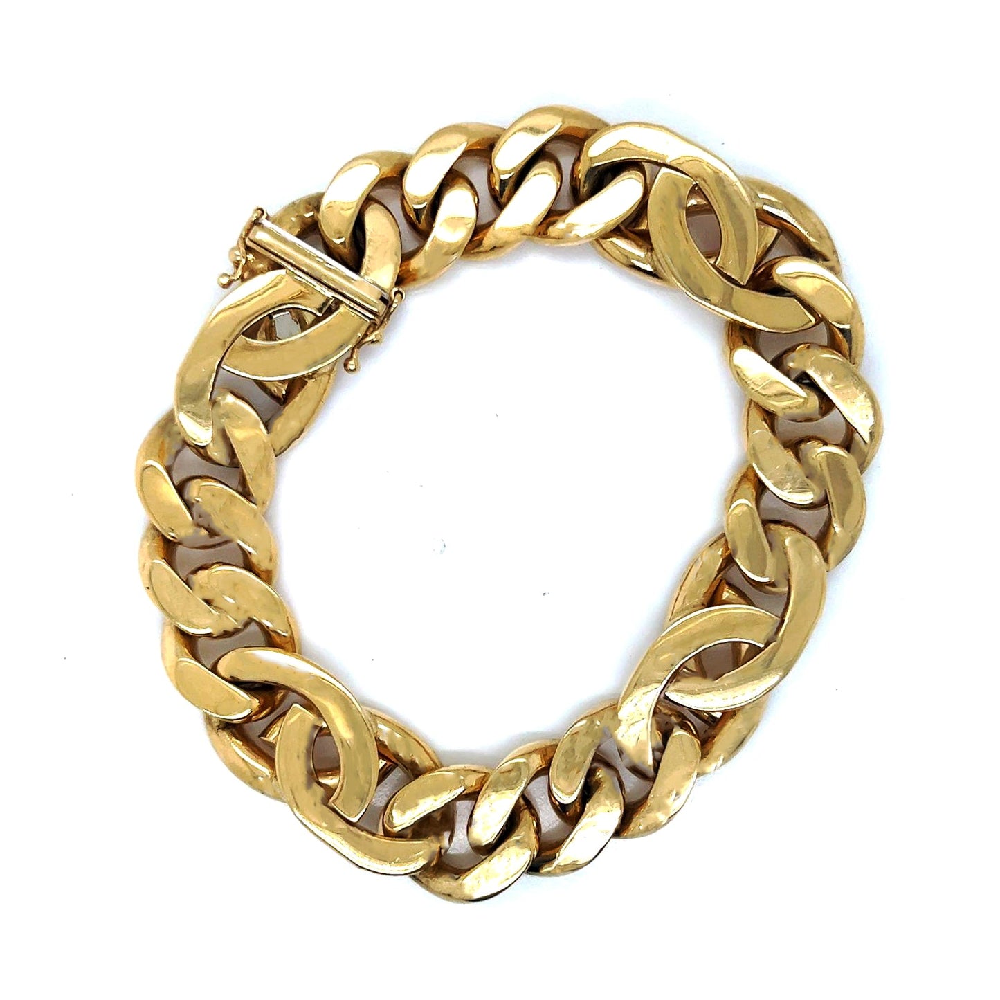 Solid Gold Cuban Bracelet, in Yellow Gold