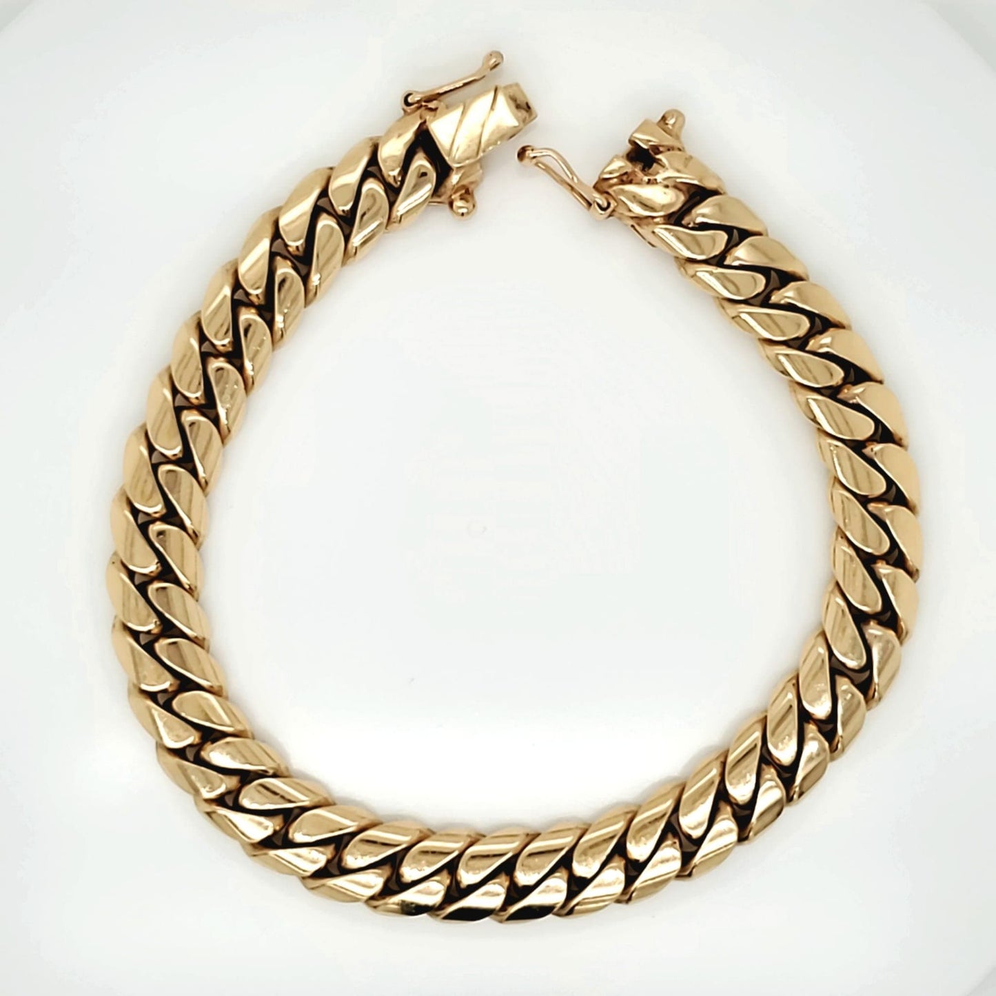 Cuban Link Bracelet Solid 14KT Yellow Gold - Pre-owned