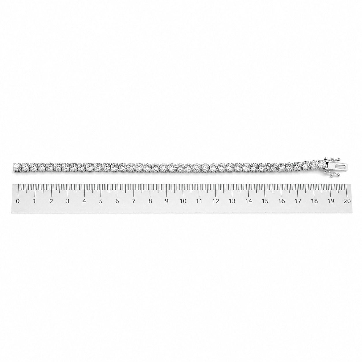 12.26 cttw. Natural Diamond Oval Cut Tennis Bracelet, in White Gold length
