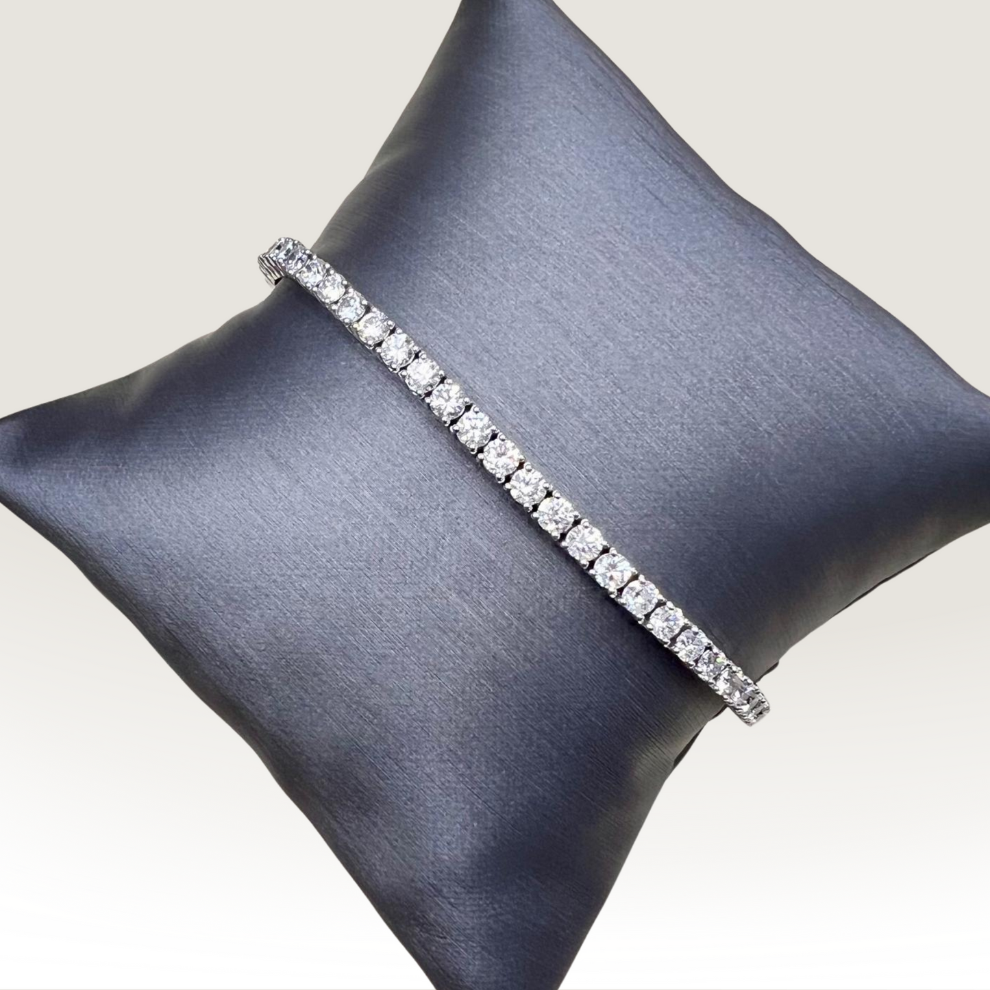 8 Carat Natural Mined Round Diamond Tennis Bracelet White Gold