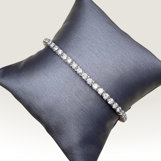 5 Carat Natural Mined Round Diamond Tennis Bracelet White Gold