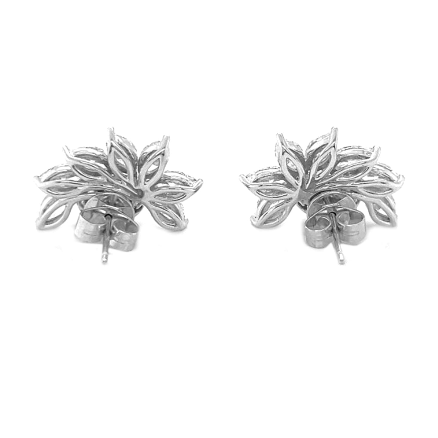 Natural Oval Cut Fancy Intense Yellow Diamond Halo Convertible Earrings White Gold