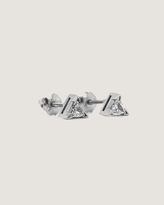 Trinity Trilliant Dainty Diamond Stud Earrings