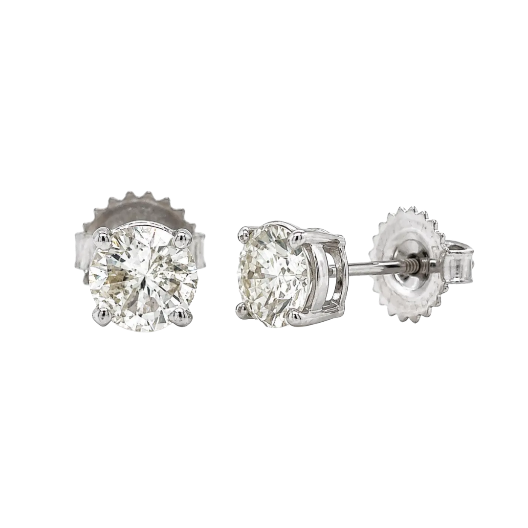 Diamond Stud earring stud side