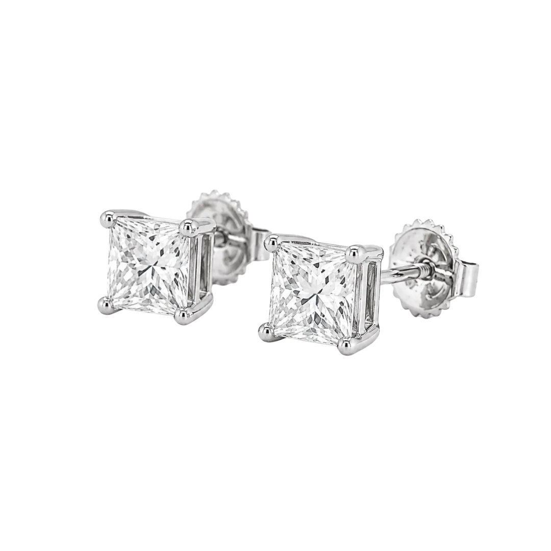 diamond stud earring side