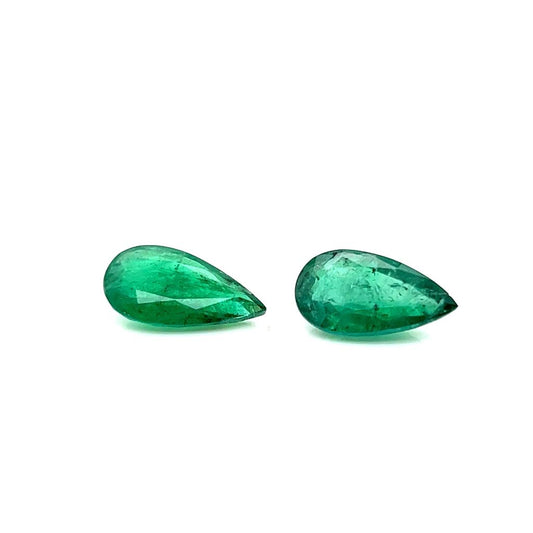 6.80 Carat Pear Shaped Emerald Pair (Non-Certified) – Minor to Moderate Treatment