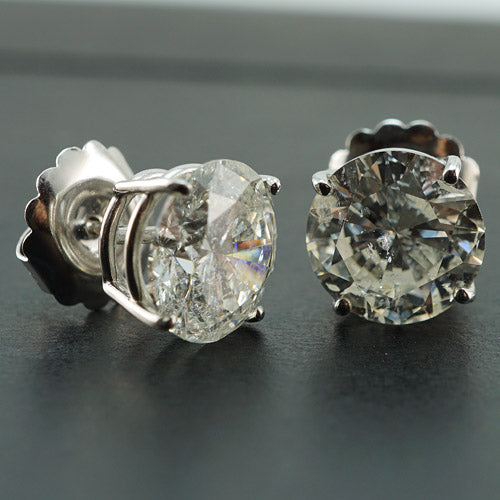 Semi-Mount Fits 4 ctw. each stud mountings, in White Gold