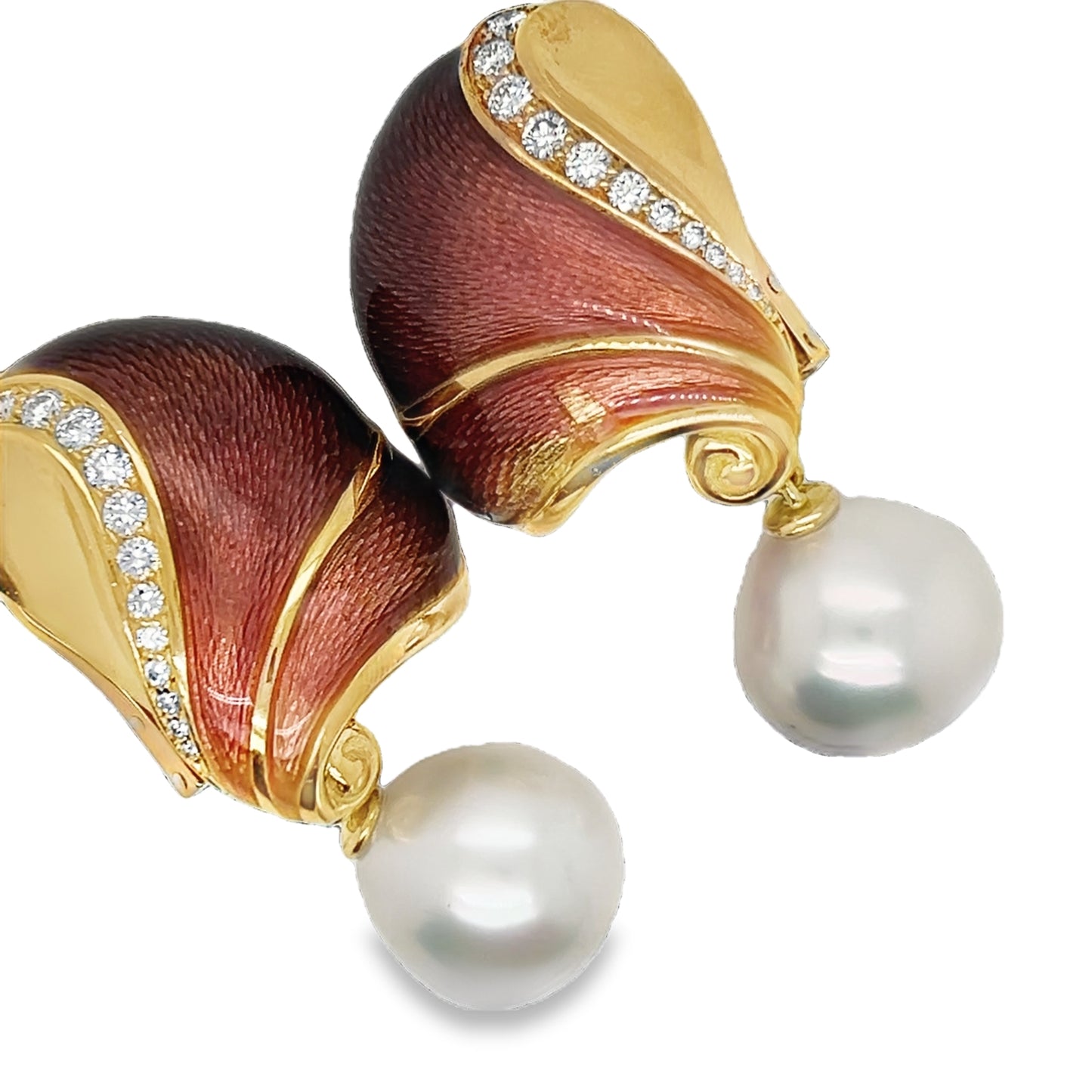 De Vroomen Designer-Inspired Cocktail Earrings, in Yellow Gold - Pre-owned