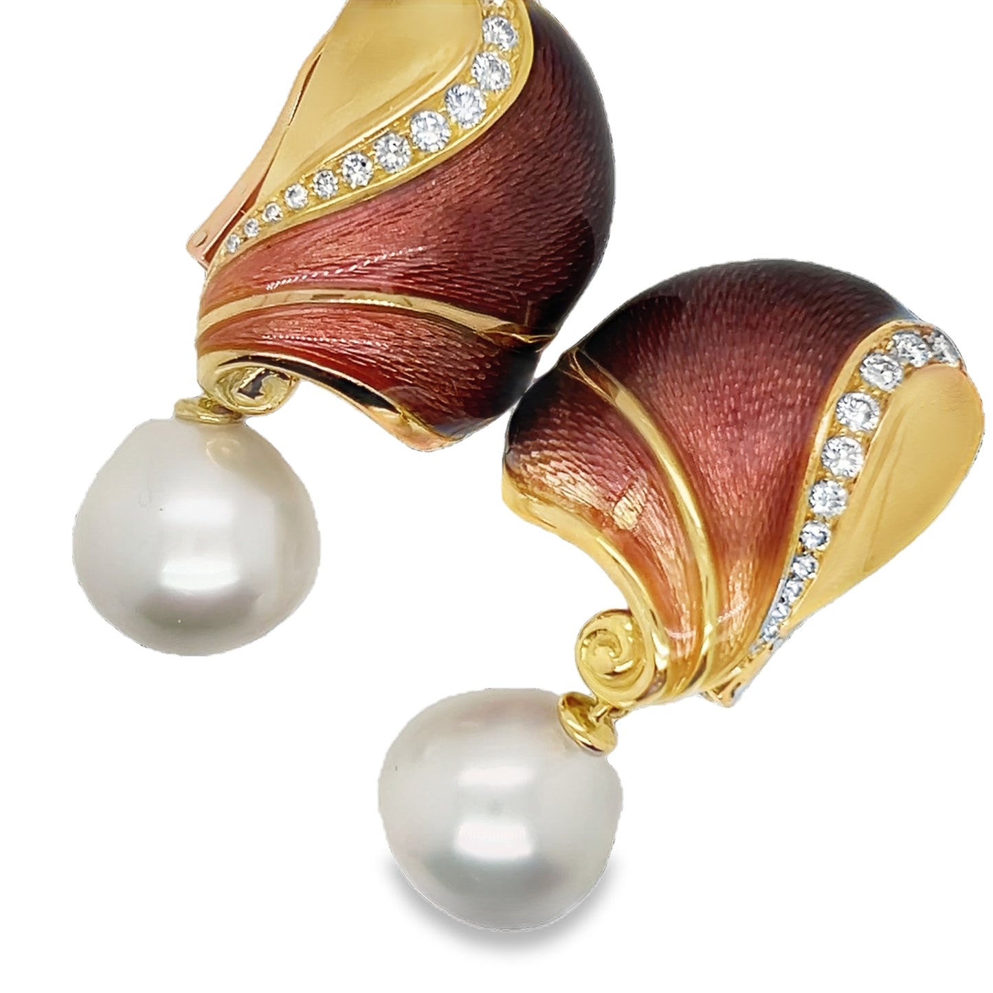 De Vroomen Designer-Inspired Cocktail Earrings, in Yellow Gold - Pre-owned